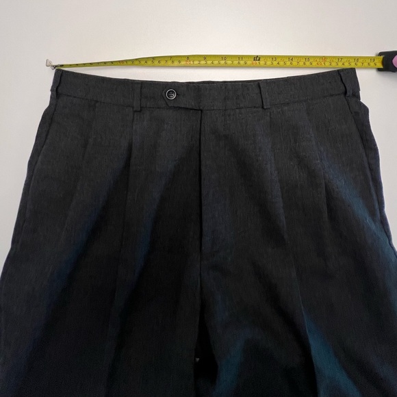 SLATES ORIGINAL FIT MEN’S WOOL CHINOS, DRESS PANTS 36” WAIST 27 ½” INSEAM GRAY - Picture 9 of 12